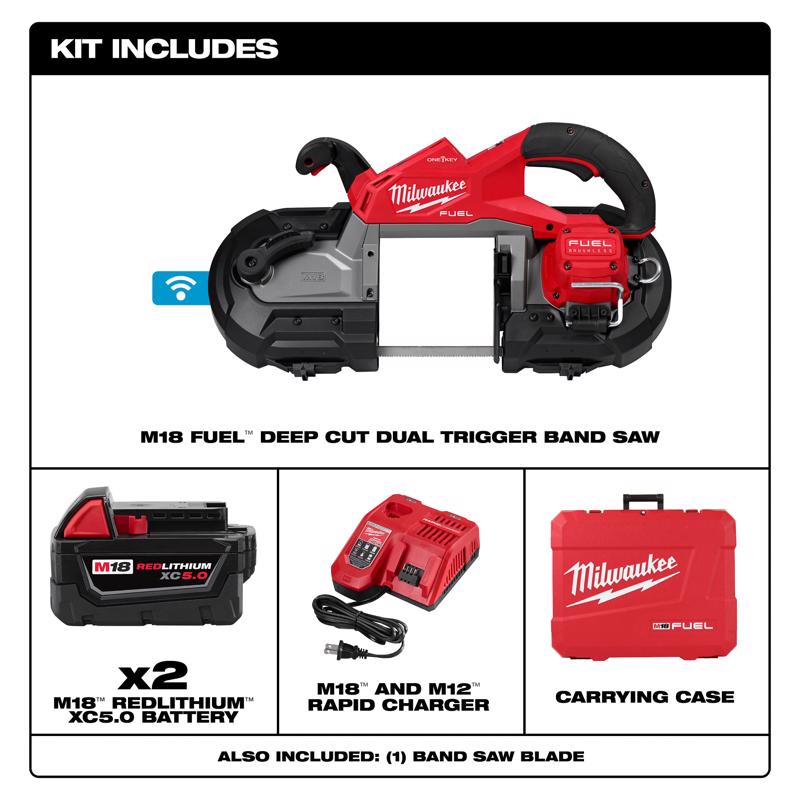 Milwaukee M18 FUEL Cordless Brushless Deep Cut Band Saw Kit (Battery & Charger)