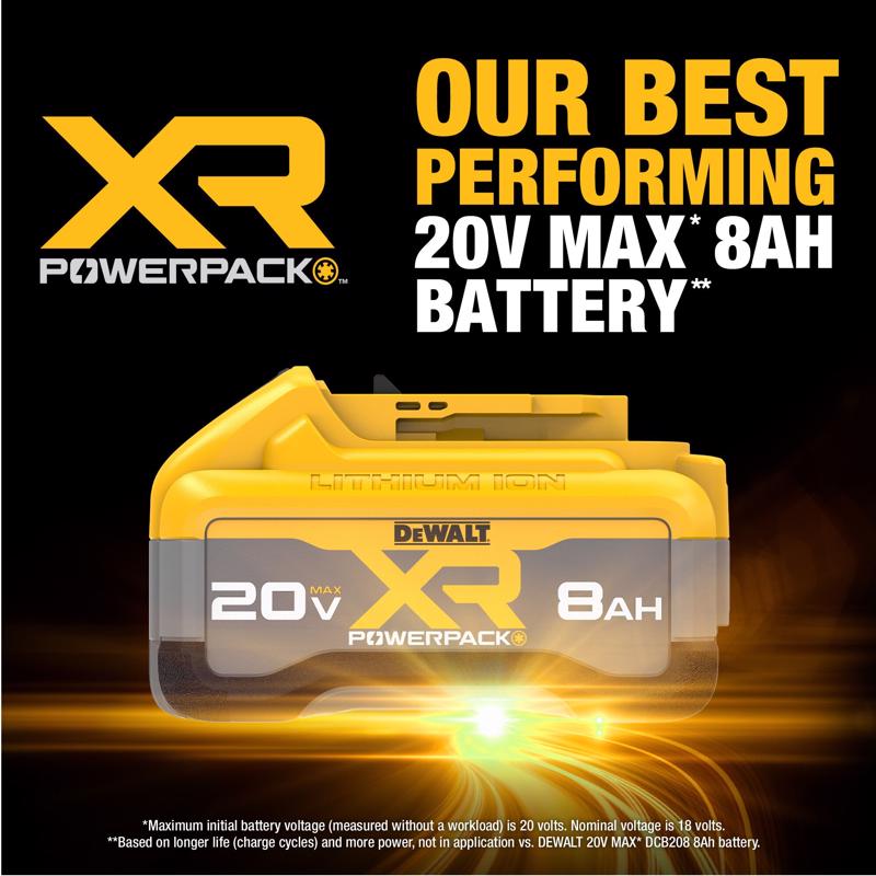 DeWalt 20V MAX XR Powerpack DCB2108 8 Ah Lithium-Ion Battery