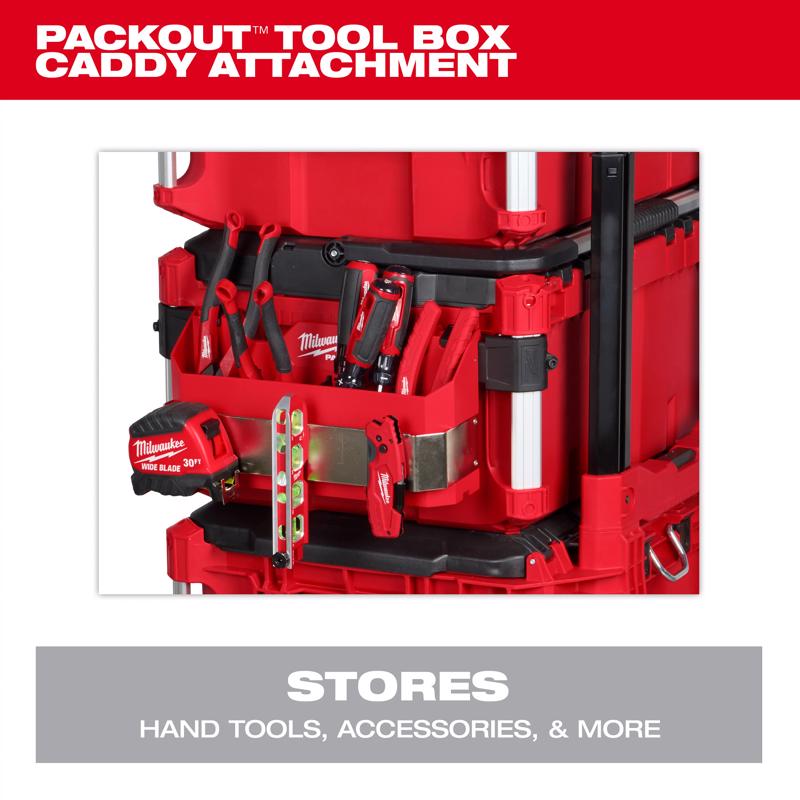 Milwaukee Packout Tool Box Attachment Caddy Black/Red