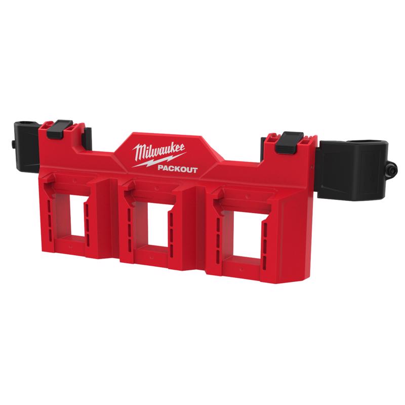 Milwaukee Packout 1.7 in. W X 2 in. H Tool Box Attachment M18 Battery Rack Black/Red