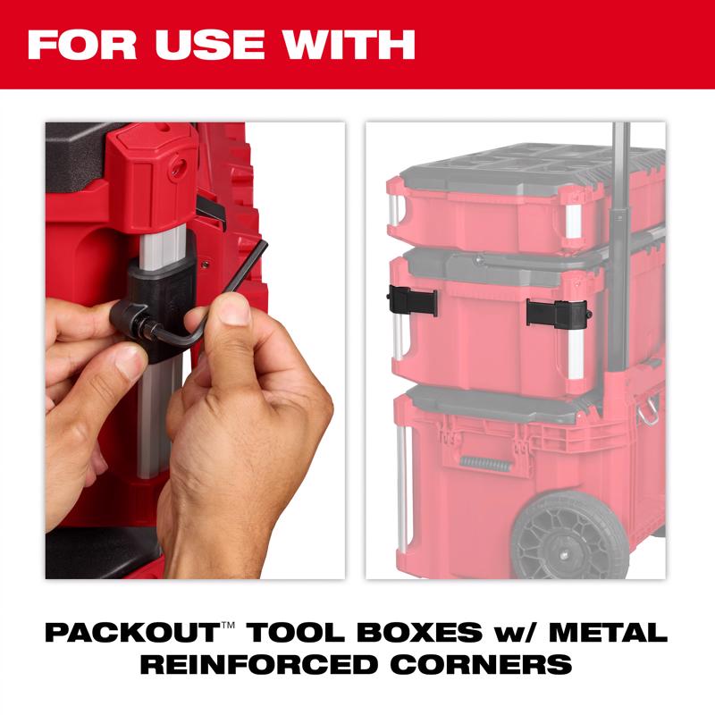 Milwaukee Packout 1.7 in. W X 2 in. H Tool Box Attachment M18 Battery Rack Black/Red