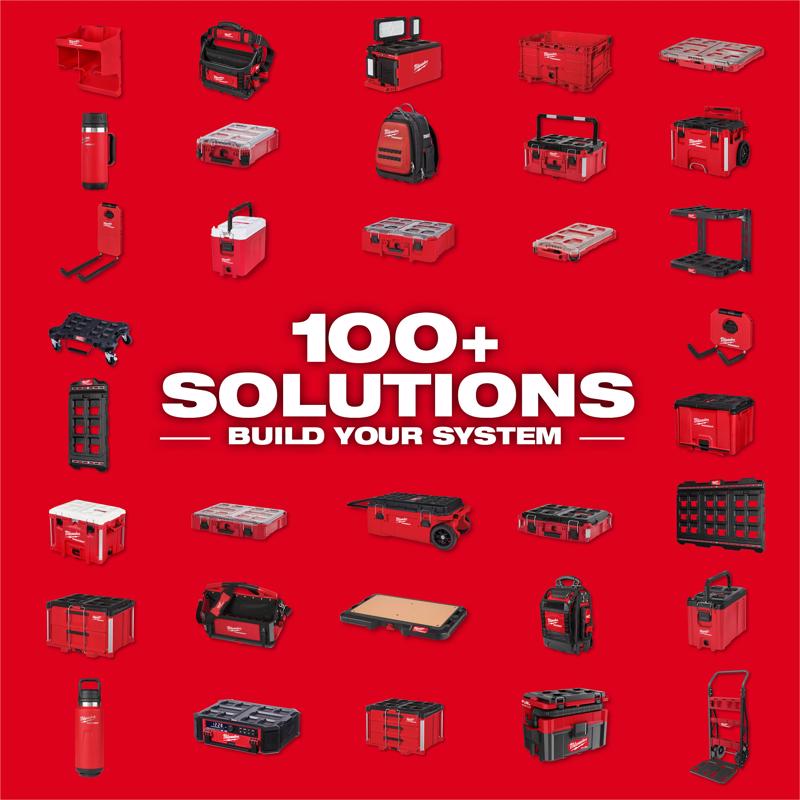 Milwaukee Packout 1.7 in. W X 2 in. H Tool Box Attachment M18 Battery Rack Black/Red