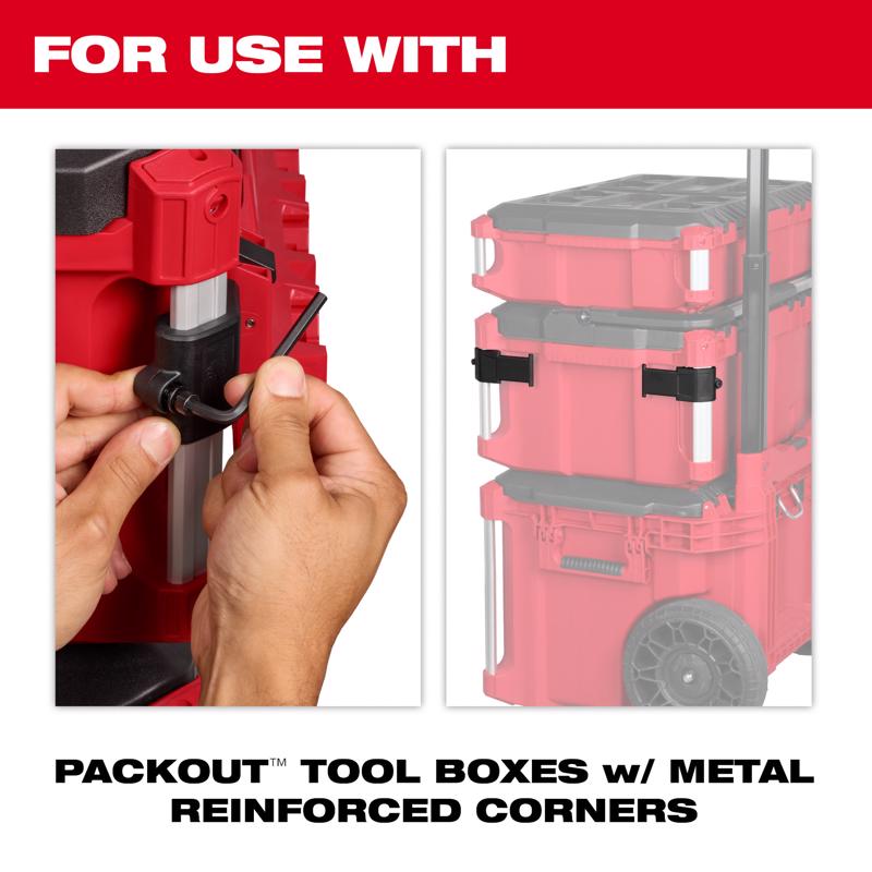 Milwaukee Packout 5.5 in. W X 6 in. H Tool Box Attachment M12 Battery Rack Black/Red