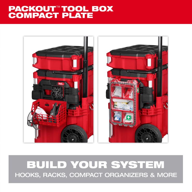 Milwaukee Packout Tool Box Attachment Compact Wall Mounted Plate Black