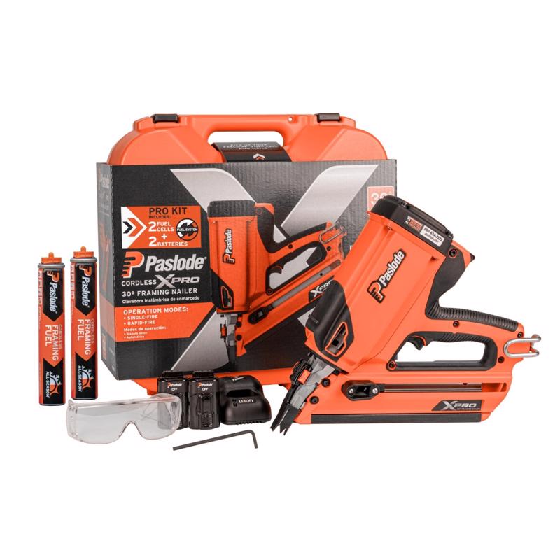 Paslode XPro Cordless 30 deg Framing Nailer Kit (Battery & Charger) 7 V