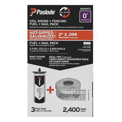 Paslode 2 in. L Straight Coil Hot-Dip Galvanized Siding Nails