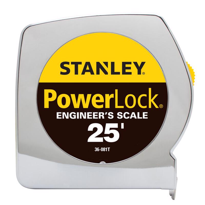 Stanley PowerLock 25 ft. L X 1 in. W Engineer's Tape Measure
