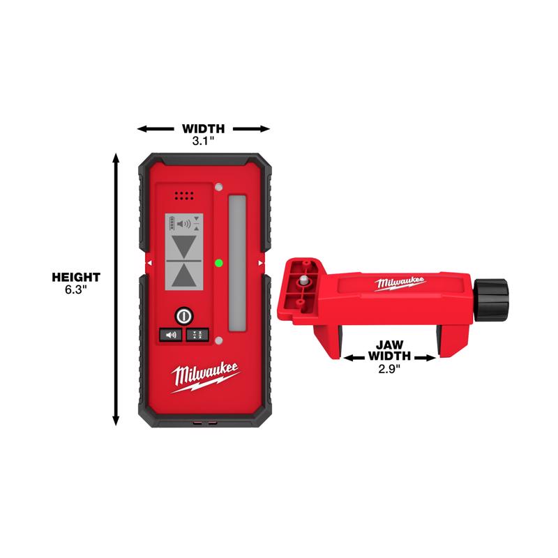 Milwaukee Laser Detector 125 ft. 3 pc