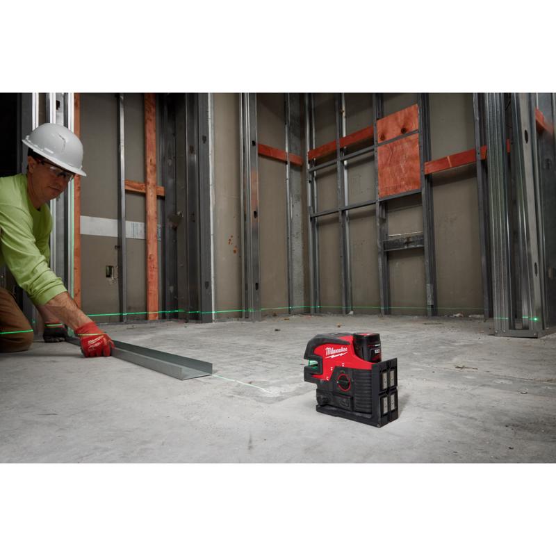 Milwaukee M12 2 beam Self Leveling Cross-Line Laser Kit 165 ft.