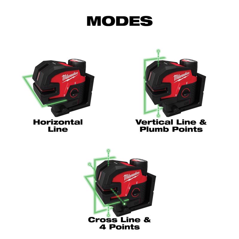 Milwaukee M12 2 beam Self Leveling Cross-Line Laser Kit 165 ft.