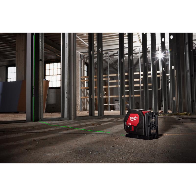 Milwaukee 2 beam Self Leveling Green Cross-Line Laser 165 ft.