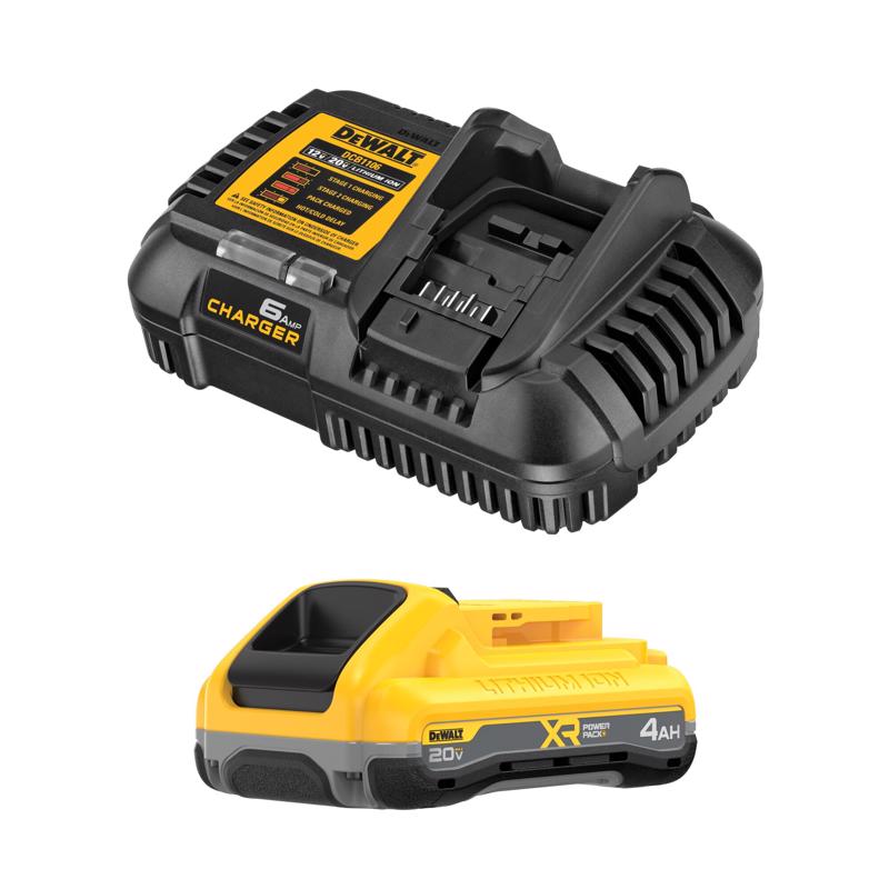 DeWalt 20V MAX XR DCB2104C 4 Ah Lithium-Ion Tabless Battery and Charger Starter Kit