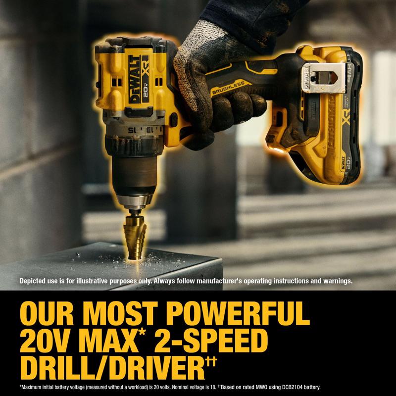 DeWalt 20V MAX XR 1/2 in. Brushless Cordless Drill/Driver Kit (Battery & Charger)