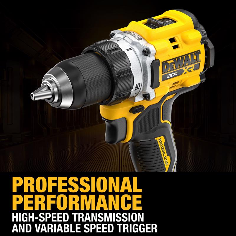 DeWalt 20V MAX XR 1/2 in. Brushless Cordless Drill/Driver Kit (Battery & Charger)