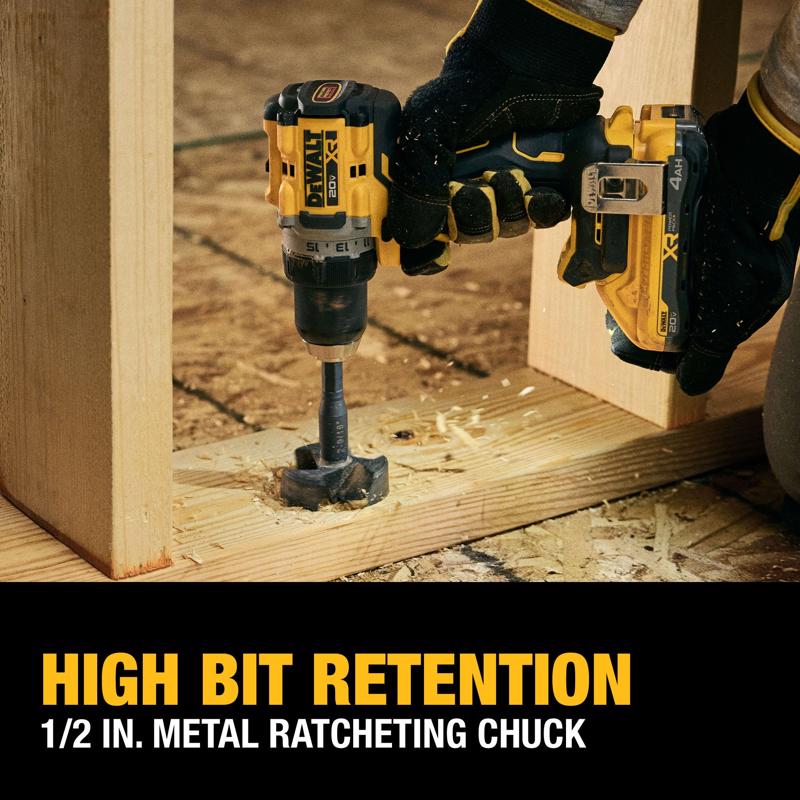 DeWalt 20V MAX XR 1/2 in. Brushless Cordless Drill/Driver Kit (Battery & Charger)