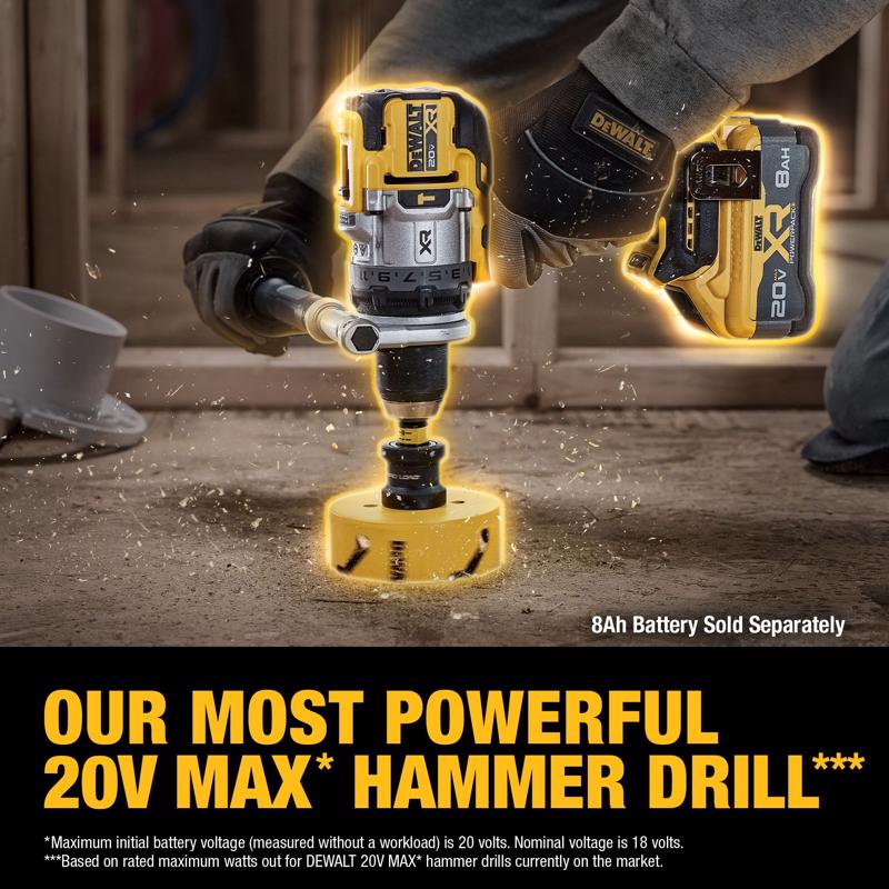 DeWalt 20V MAX XR Cordless Brushless 2 Tool Hammer Drill and Impact Driver Kit