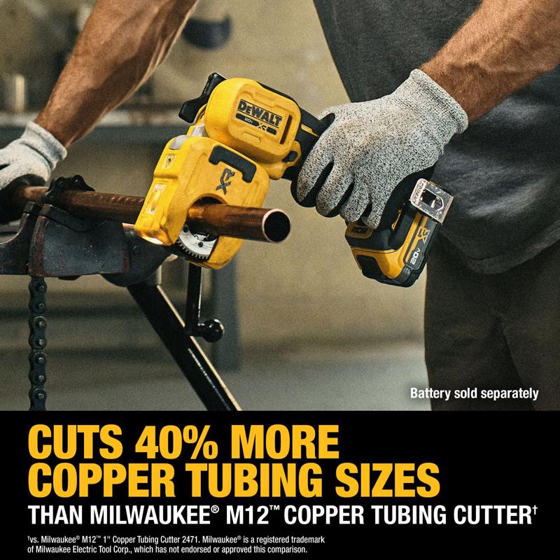 DeWalt 20V MAX XR 1-1/4 in. Copper Tubing Cutter Black/Yellow