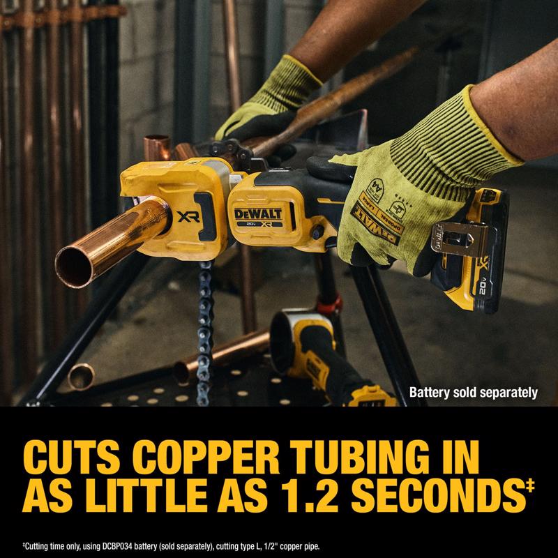 DeWalt 20V MAX XR 1-1/4 in. Copper Tubing Cutter Black/Yellow