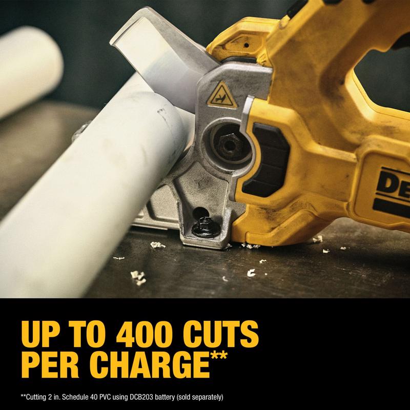 DeWalt 20V MAX XR 2 in. Plastic Pipe and Tubing Cutter Black/Yellow