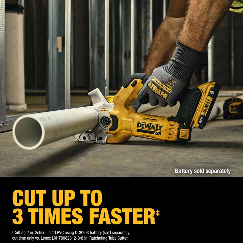 DeWalt 20V MAX XR 2 in. Plastic Pipe and Tubing Cutter Black/Yellow