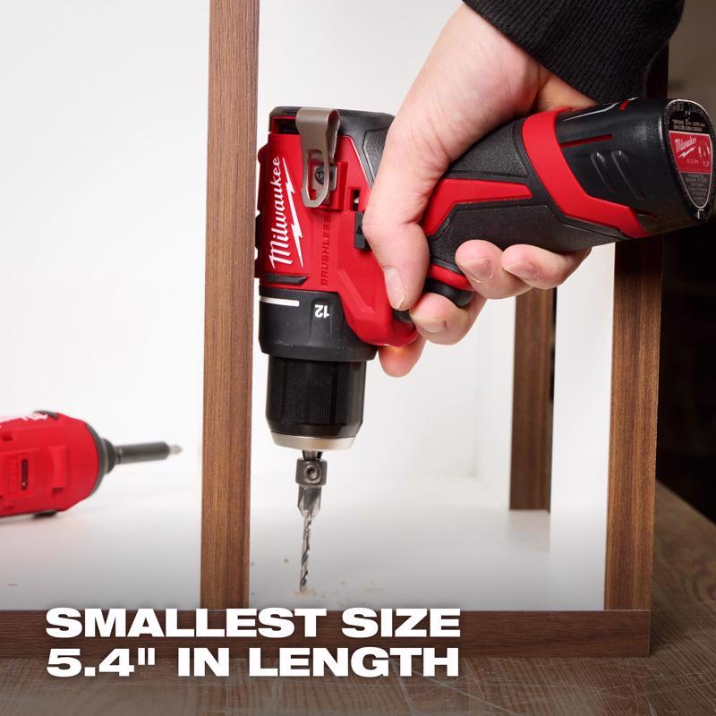 Milwaukee tool M12 3/8 in. Brushless Cordless Drill/Driver Kit (Battery & Charger)
