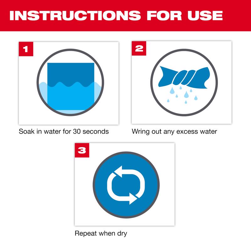 Milwaukee ANSI Type R Class 2 Breakaway High Visibility Mesh Cooling Towel Blue