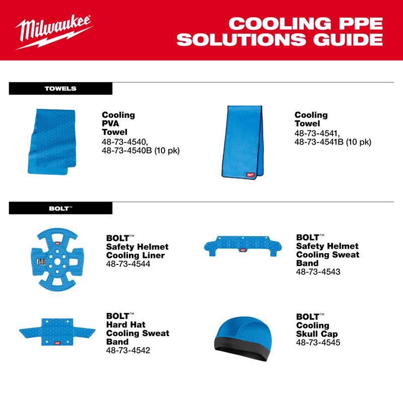 Milwaukee ANSI Type R Class 2 Breakaway High Visibility Mesh Cooling Towel Blue