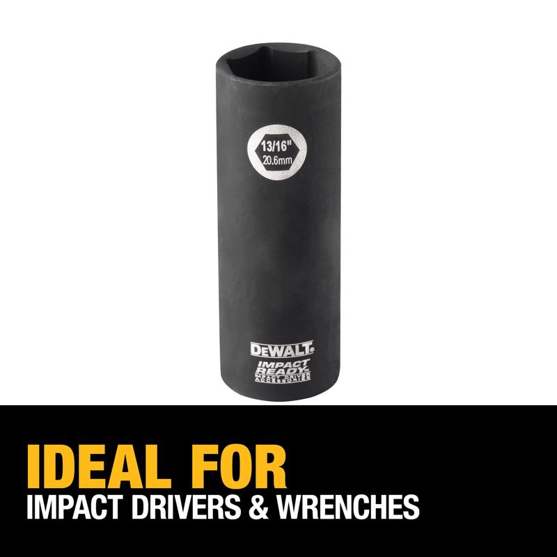 DeWalt 13/16 in. X 1/2 in. drive SAE 6 Point Deep Socket