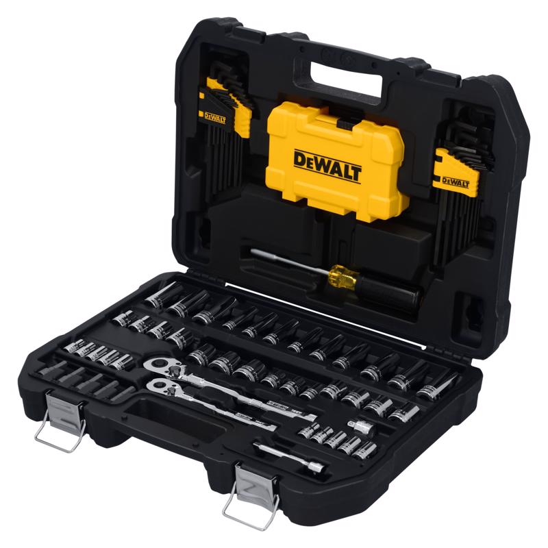 DeWalt ToughSeries 1/4 and 3/8 in. drive Metric/SAE Mechanic's Tool Set 96 pc