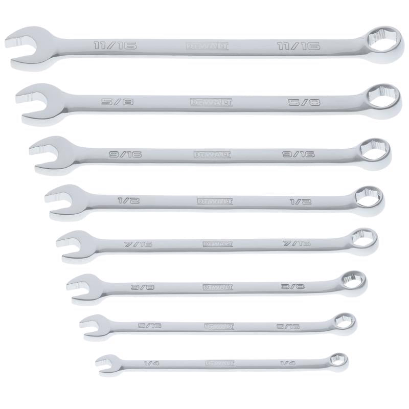 DeWalt ToughSeries SAE Combination Wrench Set 8 pc