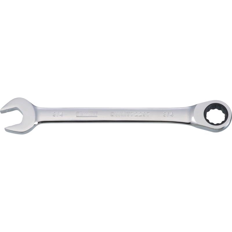DeWalt 3/4 in. X 3/4 in. 12 Point SAE Ratcheting Combination Wrench 9-11/16 in. L