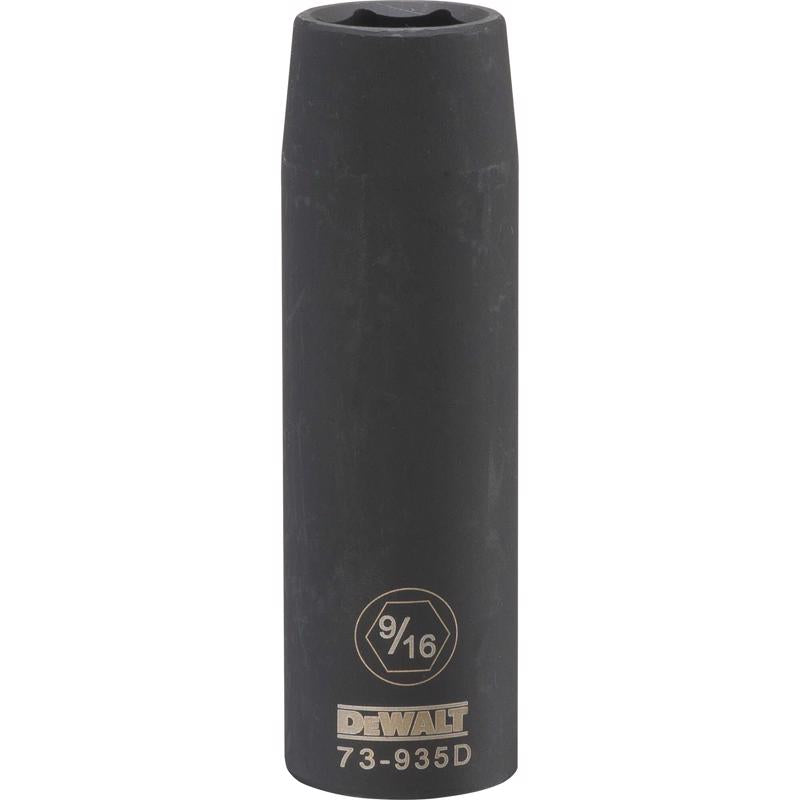 DeWalt 9/16 in. X 1/2 in. drive SAE 6 Point Deep Impact Socket
