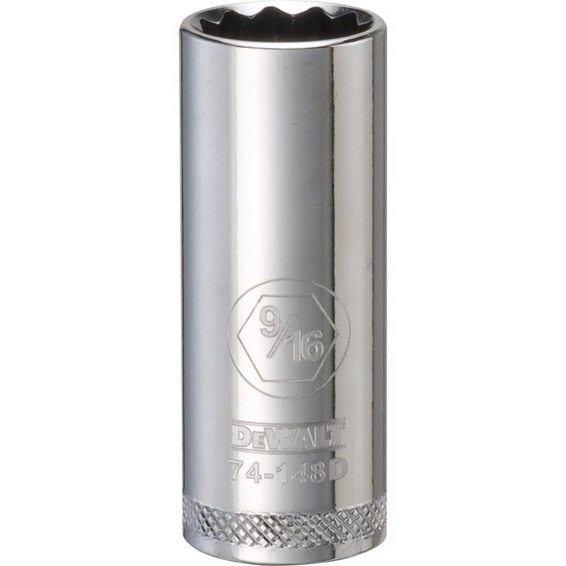 DeWalt 9/16 in. X 3/8 in. drive SAE 12 Point Deep Socket