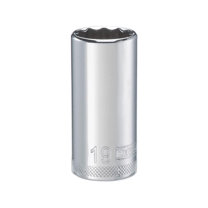 DeWalt 19 ml X 3/8 in. drive Metric 12 Point Deep Socket