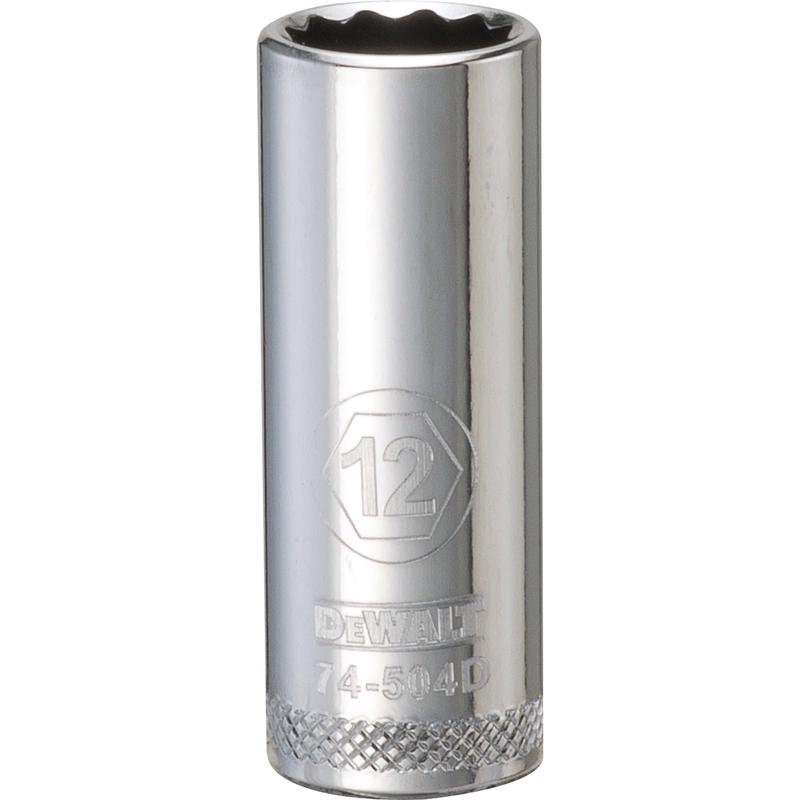 DeWalt 12 mm X 3/8 in. drive Metric 12 Point Deep Socket