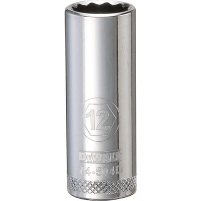 DeWalt 12 mm X 3/8 in. drive Metric 12 Point Deep Socket