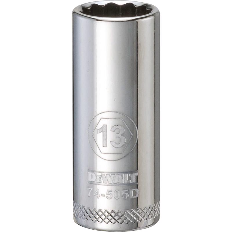 DeWalt 13 mm X 3/8 in. drive Metric 12 Point Deep Socket
