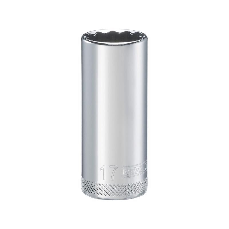 DeWalt 17 mm X 3/8 in. drive Metric 12 Point Deep Socket