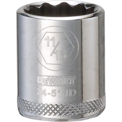 DeWalt 11/16 mm X 3/8 in. drive SAE 12 Point Socket