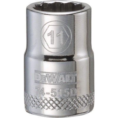 DeWalt 11 mm X 3/8 in. drive SAE 12 Point Socket