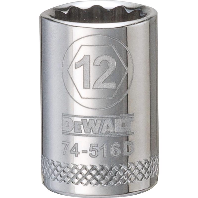 DeWalt 12 mm X 3/8 in. drive SAE 12 Point Socket