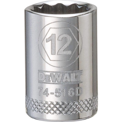 DeWalt 12 mm X 3/8 in. drive SAE 12 Point Socket