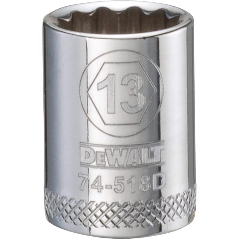 DeWalt 13 mm X 3/8 in. drive Metric 12 Point Socket