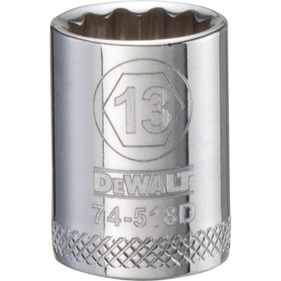 DeWalt 13 mm X 3/8 in. drive Metric 12 Point Socket