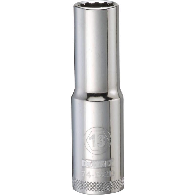 DeWalt 13 mm X 1/2 in. drive Metric 12 Point Deep Socket