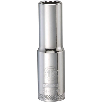 DeWalt 13 mm X 1/2 in. drive Metric 12 Point Deep Socket