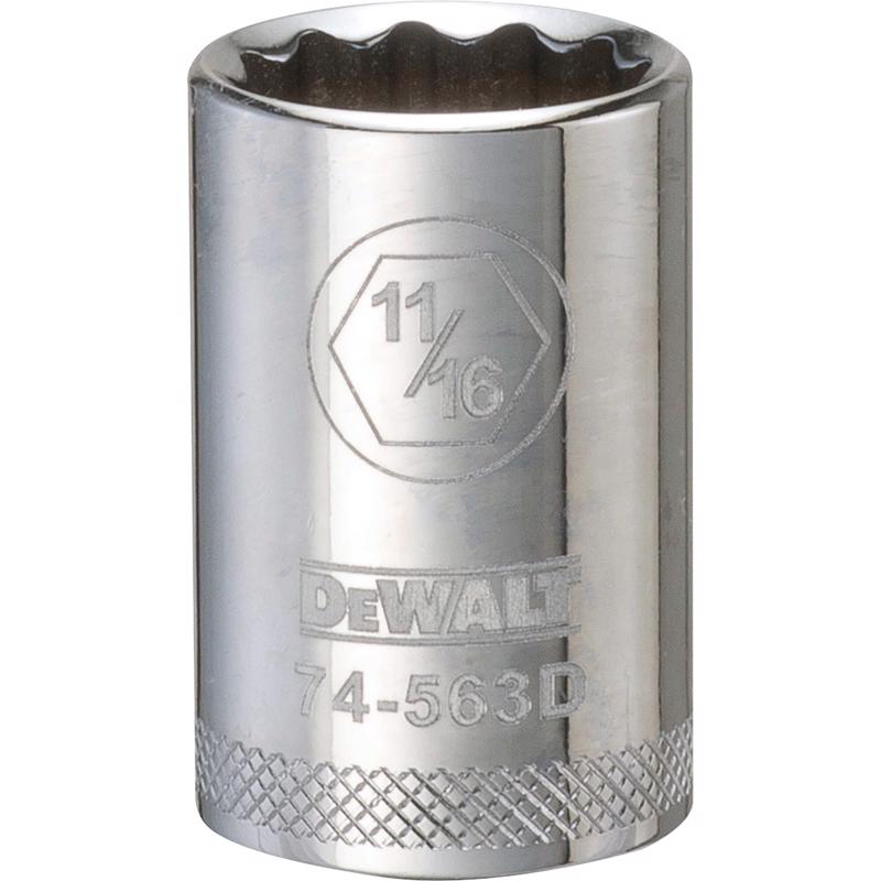 DeWalt 11/16 in. X 1/2 in. drive SAE 12 Point Socket