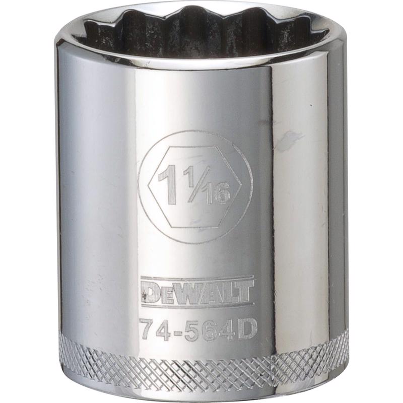 DeWalt 1-1/16 in. X 1/2 in. drive SAE 12 Point Socket