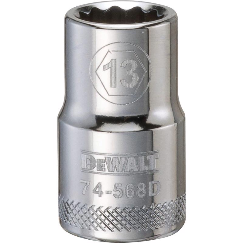 DeWalt 13 mm X 1/2 in. drive Metric 12 Point Socket