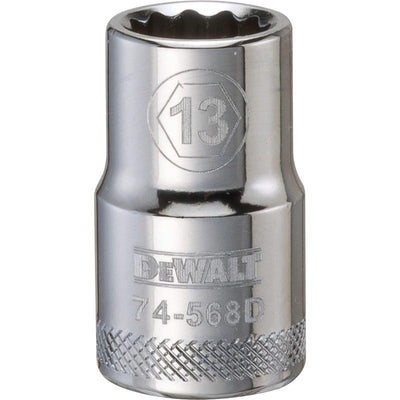 DeWalt 13 mm X 1/2 in. drive Metric 12 Point Socket
